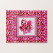 Jigzaag Puzzle Pink Peony Legpuzzel (Horizontaal)