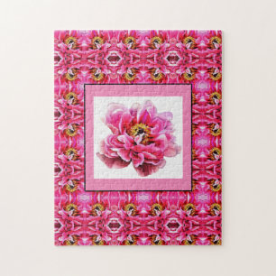 Jigzaag Puzzle Pink Peony Legpuzzel