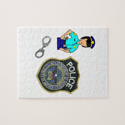 Jigzaag Puzzle Police Woman Legpuzzel (Horizontaal)