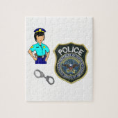 Jigzaag Puzzle Police Woman Legpuzzel (Verticaal)