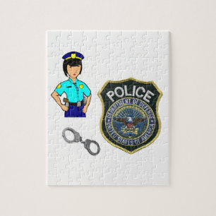 Jigzaag Puzzle Police Woman Legpuzzel