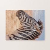 Jigzaag puzzle Portret van een Zebra Legpuzzel (Horizontaal)