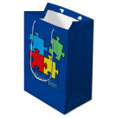Jigzaag Puzzle-projectietoestel Gift Bag Medium Cadeauzakje (Voorkant Gekanteld)