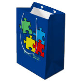 Jigzaag Puzzle-projectietoestel Gift Bag Medium Cadeauzakje (Achterkant Gekanteld)