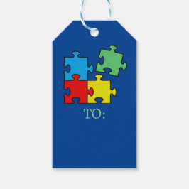 Jigzaag Puzzle-projectietoestel Label Cadeaulabel