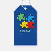 Jigzaag Puzzle-projectietoestel Label Cadeaulabel (Achterkant)