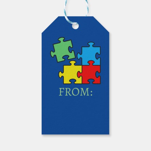 Jigzaag Puzzle-projectietoestel Label Cadeaulabel (Achterkant)