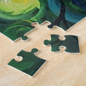 Jigzaag Puzzle Rainbow Tree door JP Denyer Legpuzzel (Zijkant)