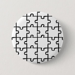 Jigzaag Puzzle Ronde Button 5,7 Cm