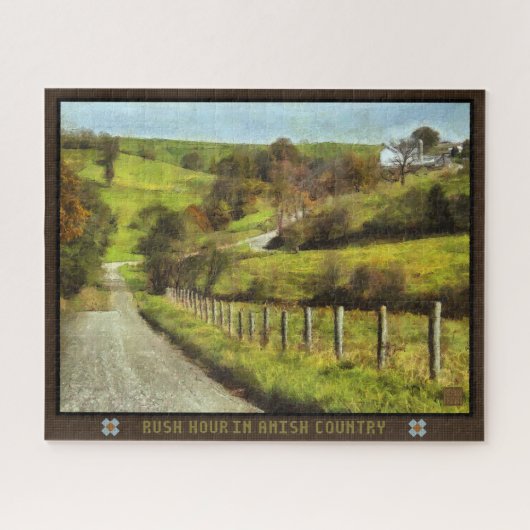 Jigzaag Puzzle Rush Hour in Amish Legpuzzel (Horizontaal)