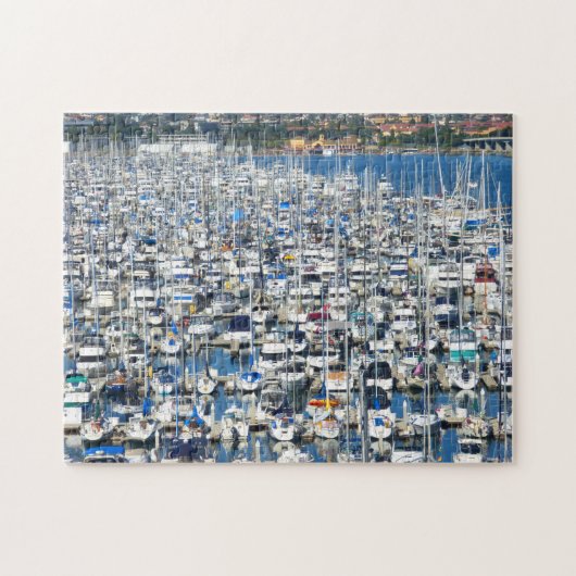 Jigzaag Puzzle - San Diego Marina Legpuzzel (Horizontaal)