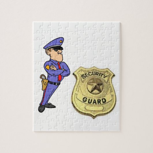 Jigzaag Puzzle Security Guard Legpuzzel (Verticaal)