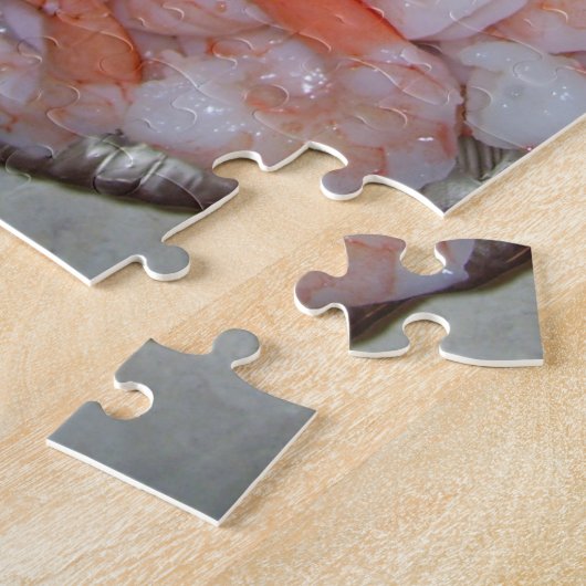 Jigzaag Puzzle Shrimp Platter Legpuzzel (Zijkant)