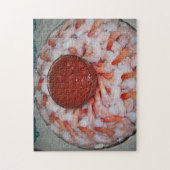 Jigzaag Puzzle Shrimp Platter Legpuzzel (Verticaal)