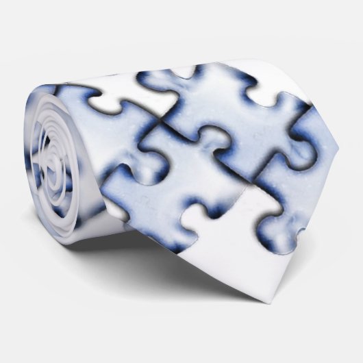 Jigzaag Puzzle Stropdas (Opgerold)