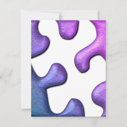 Jigzaag Puzzle Uitnodiging (Voorkant)