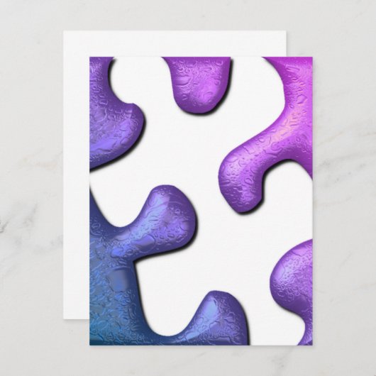 Jigzaag Puzzle Uitnodiging (Voorkant / Achterkant)