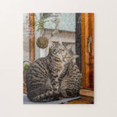Jigzaag Puzzle van twee katten samen Legpuzzel (Verticaal)