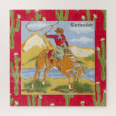 Jigzaag Puzzle Westerne Cowboy Wild West Legpuzzel (Verticaal)