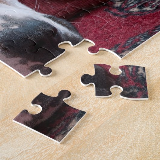 Jigzaag Puzzle: White Boxer Dog Legpuzzel (Zijkant)