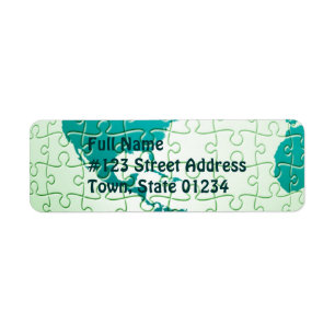 Jigzaag Puzzle World Mailing Label