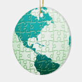 Jigzaag Puzzle World Ornament (Links)