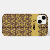 Jigzaag Stars chocolade en geel gepersonaliseerd Case-Mate iPhone Case (Achterkant (horizontaal))