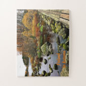 Jigzaag Travel , Finland in het najaar, langs het Legpuzzel (Verticaal)