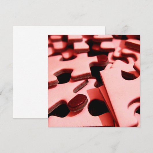 Jigzaag Uitnodigingen (Voorkant / Achterkant)