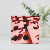 Jigzaag Uitnodigingen (Staand voorkant)