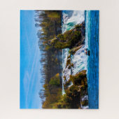Jigzaag van Rijn herfsten WaterfallS Zwitserland. Legpuzzel (Verticaal)