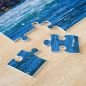 Jigzaag van Rijn herfsten WaterfallS Zwitserland. Legpuzzel (Zijkant)