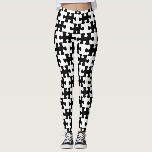Jigzaagpatroon Leggings (Voorkant)