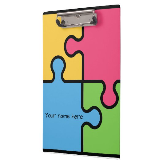 Jigzaagpatroon met bewerkbare naam klembord (Links)