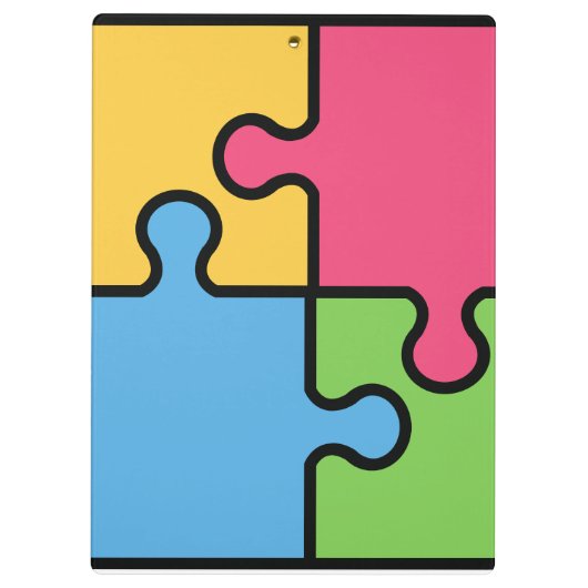 Jigzaagpatroon met bewerkbare naam klembord (Achterkant)