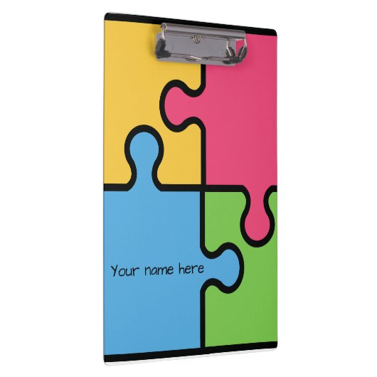 Jigzaagpatroon met bewerkbare naam klembord (Rechts)