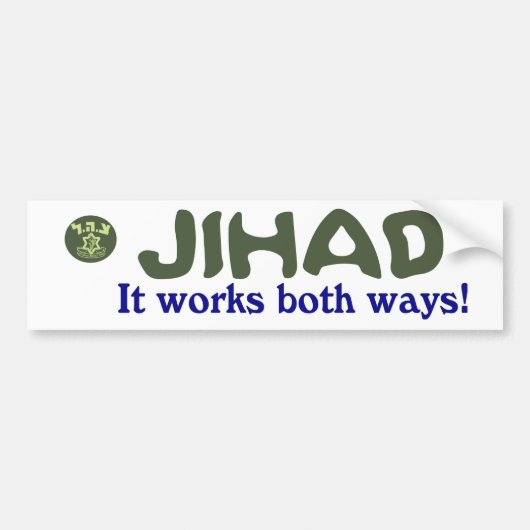 Jihad Works, twee manieren IDF-BUMPER Bumpersticker (Voorkant)