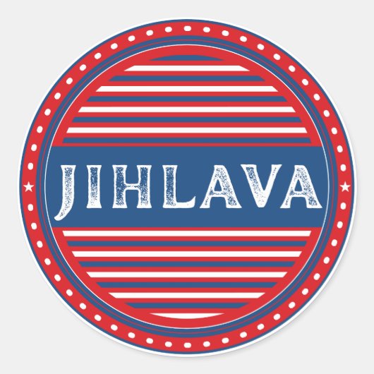 Jihlava City Pride Emblem – Czech Identity Ronde Sticker (Voorkant)