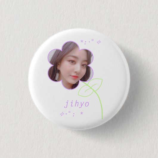 Jihyo Kpop Twice Cute Teen Aesthetic Ronde Button 3,2 Cm (Voorkant)