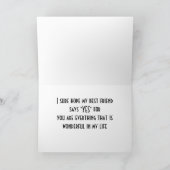 JIJ "ALS MIJ?" IK HOU VAN MIJN BESTE VRIEND "JULLI KAART (Binnen)