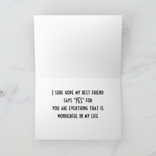 JIJ "ALS MIJ?" IK HOU VAN MIJN BESTE VRIEND "JULLI KAART (Binnen)