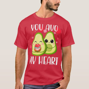 Jij Avo My Heart Cute Avocado Valentijnsdag Funny T-shirt