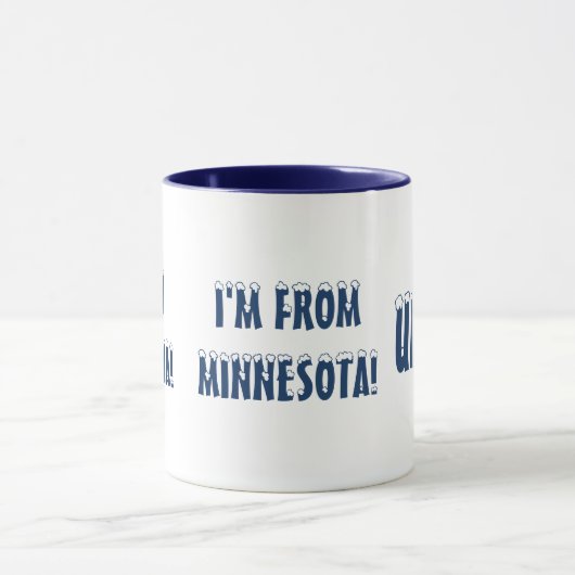 JIJ BECHA! IK BEN VAN MINNESOTA! FUN CUTE MOK (Midden)