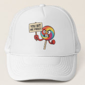 Jij beet me eerst! trucker pet (Voorkant)