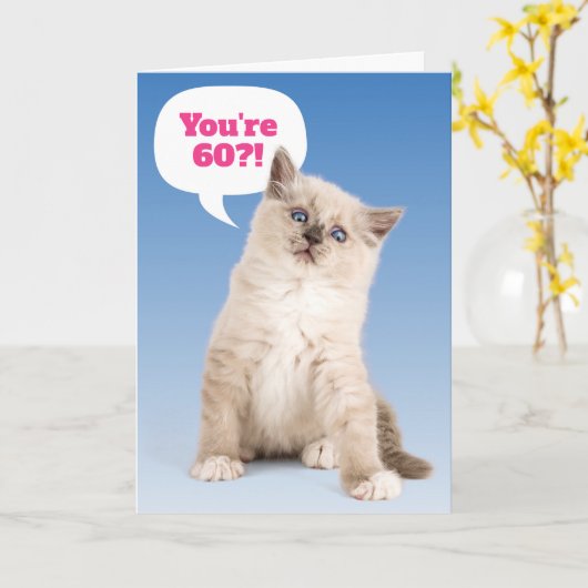 Jij bent 60?  jaar kaart (Gele Bloem)