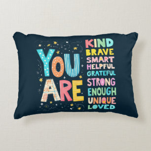Jij Bent Affirmaties Helder Hand Lettering Accent Kussen
