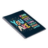 Jij Bent Affirmaties Helder Hand Lettering Notitieboek (Rechterzijde)