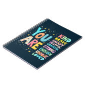 Jij Bent Affirmaties Helder Hand Lettering Notitieboek (Linkerzijde)