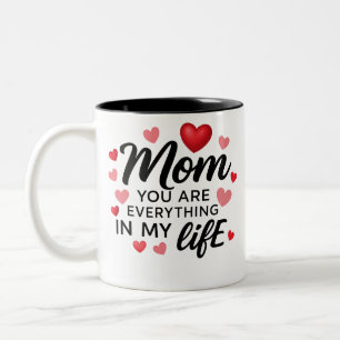jij bent alles mama tweekleurige koffiemok