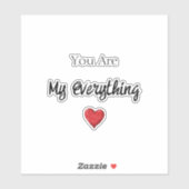 Jij Bent Alles Voor Mij Hart Liefde Sticker (Vel)